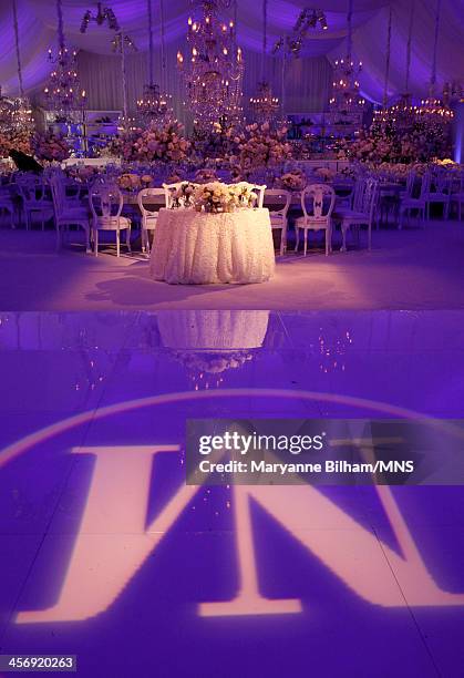 General view of atmosphere at the wedding of Michaele Schon and Neal Schon at the Palace of Fine Arts on December 15, 2013 in San Francisco,...