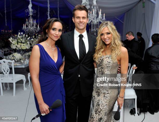 Karyn Bryant, Cameron Mathison, and Debbie Matenopoulos attend the wedding of Michaele Schon and Neal Schon at the Palace of Fine Arts on December...