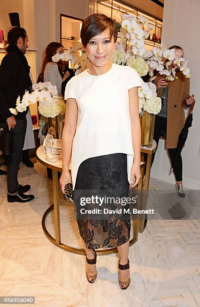 Sandra Choi, Creative Director of Jimmy Choo, attends cocktail reception hosted by Pierre Denis, CEO, and Sandra Choi, Creative Director of Jimmy...
