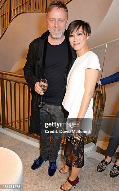 Tamburlaine Gorst and Sandra Choi, Creative Director of Jimmy Choo, attend cocktail reception hosted by Pierre Denis, CEO, and Sandra Choi, Creative...