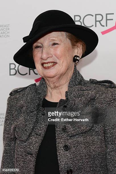 Roz Goldstein attends the Breast Cancer Research Foundation's symposium and awards luncheon at The Waldorf=Astoria on October 9, 2014 in New York...
