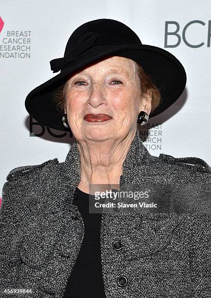 Roz Goldstein attends the 2014 Breast Cancer Research Foundation Awards Luncheon Honoring Barbara Walters at The Waldorf Astoria on October 9, 2014...