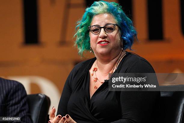 Filmmaker Jenji Kohan speaks onstage during "The Golden Age of Drama" at the Vanity Fair New Establishment Summit at Yerba Buena Center for the Arts...
