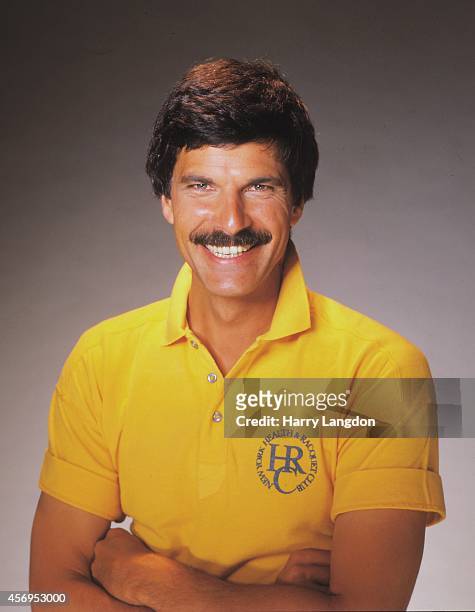 Olympic Star Mark Spitz poses for a portrait in 1986 in Los Angeles, California.