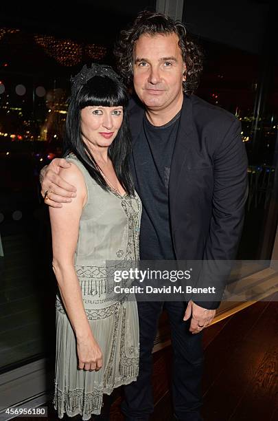 Charlotte Cutler and Ant Genn attend the launch party as Mondrian London opens its doors on London's South Bank at Mondrian Hotel on October 9, 2014...