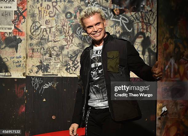 Billy Idol speaks onstage at CBGB Music & Film Festival 2014 HQ Kickoff event with Keynote Speaker Billy Idol on October 9, 2014 in New York City.