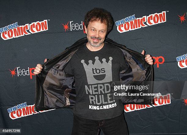 Curtis Armstrong attends "King of the Nerds" Press Room at 2014 New York Comic Con at Jacob Javitz Center on October 9, 2014 in New York City.