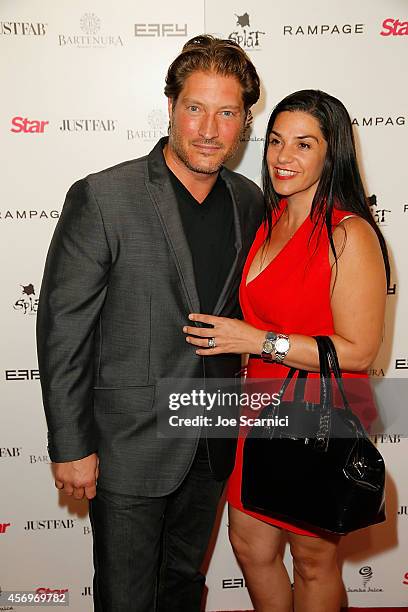 Sean Kanan and Michele Vega arrive at the Star Magazine Scene Stealers Event at Lure on October 9, 2014 in Hollywood, California.