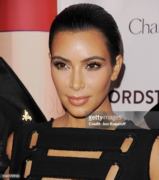 Kim Kardashian arrives at Charlotte Tilbury's Makeup Your Destiny Beauty Festival At Nordstrom at Nordstrom at the Grove on October 9, 2014 in Los...