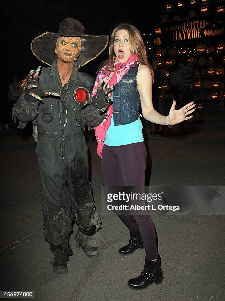 Actress Maitland Ward arrives for the Los Angeles Haunted Hayride held at Griffith Park on October 9, 2014 in Los Angeles, California.