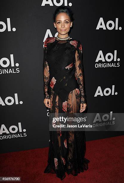 Nicole Richie attends AOL's celebration of the fall premieres of its original programming at Palihouse Holloway on October 9, 2014 in West Hollywood,...