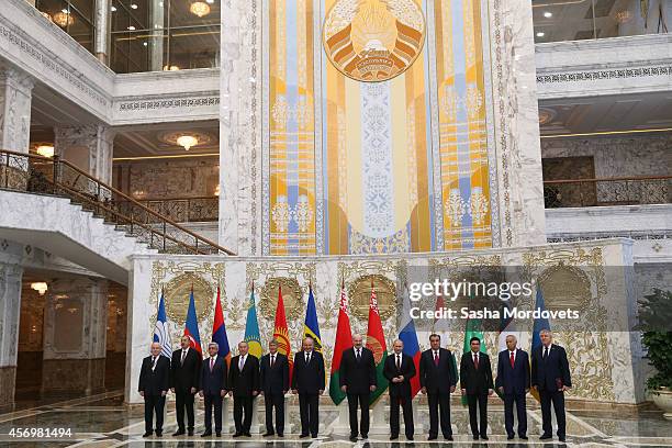 Secretary Sergei Lebedev, Azeri President Ilham Aliyev, Armenian President Serge Sargsyan, Kazakh President Nursultan Nazarbayev, Kyrgyz President...