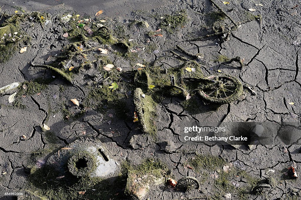 The Regent's Canal Drained Ahead Of Winter Works Programme