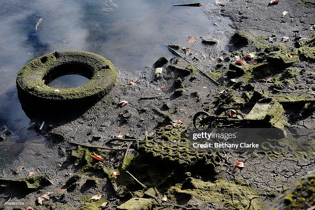 The Regent's Canal Drained Ahead Of Winter Works Programme