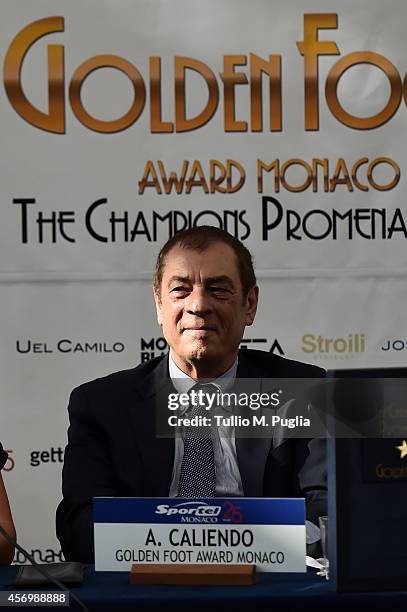 Antonio Caliendo looks on during the Golden Foot Award press conference at Grimaldi Forum on October 10, 2014 in Monte-Carlo, Monaco.