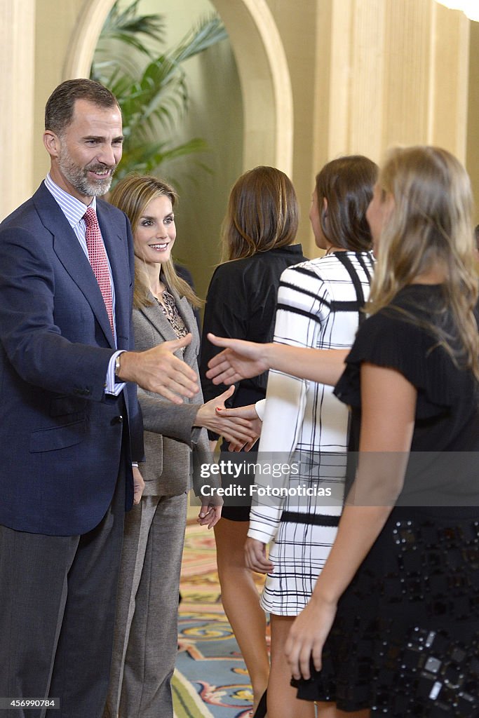 Spanish Royals Meet Waterpolo and Swimming Pool Teams That Joined the European Championships