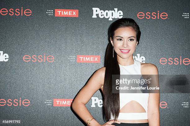 Actress Madalyn Horcher arrives at the People's "One To Watch" Event at The Line on October 9, 2014 in Los Angeles, California.