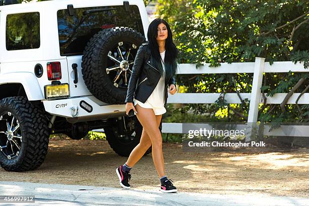 Kylie Jenner is seen October 10, 2014 in Calabasas, California.