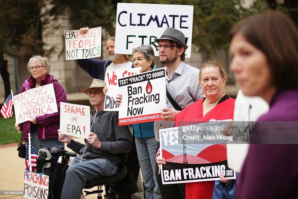 Anti-Fracking Activists Rally At EPA Building In Washington