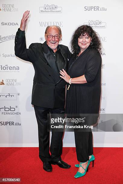 Herbert Koefer and Heike Koefer attend Madeleine at Goldene Henne 2014 on October 10, 2014 in Leipzig, Germany.