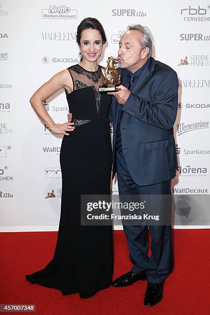 Stephanie Stumph and Wolfgang Stumph attend Madeleine at Goldene Henne 2014 on October 10, 2014 in Leipzig, Germany.