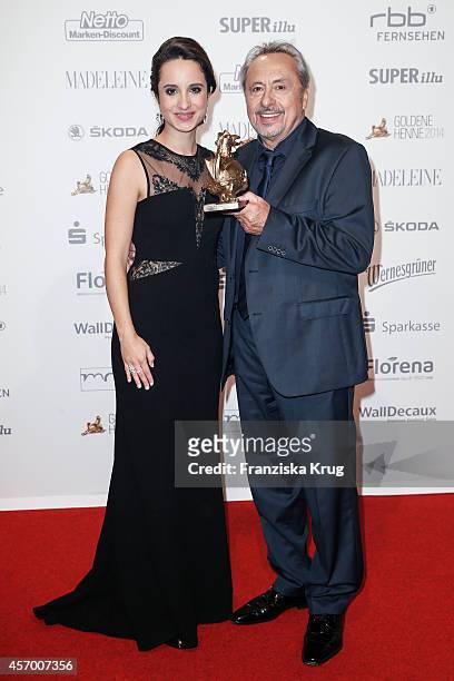 Stephanie Stumph and Wolfgang Stumph attend Madeleine at Goldene Henne 2014 on October 10, 2014 in Leipzig, Germany.