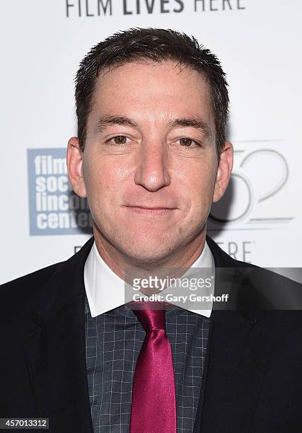 Author/journalist Glenn Greenwald attends the "Citizenfour" premiere during the 52nd New York Film Festival at Alice Tully Hall on October 10, 2014...