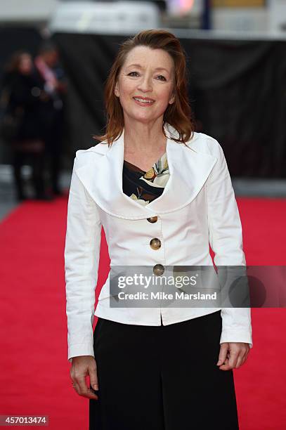 Lesley Manville attends a screening of "Mr Turner" during the 58th BFI London Film Festival at Odeon West End on October 10, 2014 in London, England.