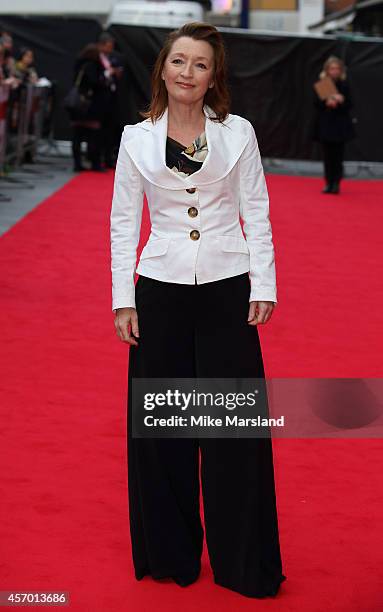 Lesley Manville attends a screening of "Mr Turner" during the 58th BFI London Film Festival at Odeon West End on October 10, 2014 in London, England.