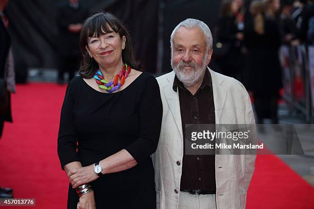 Marion Bailey and Mike Leigh attends a screening of "Mr Turner" during the 58th BFI London Film Festival at Odeon West End on October 10, 2014 in...