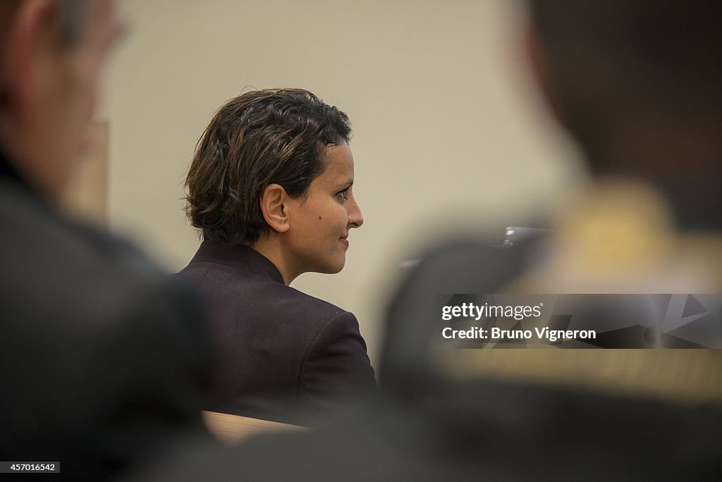 Najat Vallaud-Belkacem, French Minister Of National Education Visits Lyon Sud Charles Merieux University