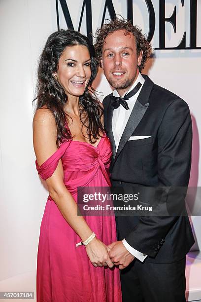 Mariella Ahrens and Sebastian Esser attend Madeleine at Goldene Henne 2014 on October 10, 2014 in Leipzig, Germany.