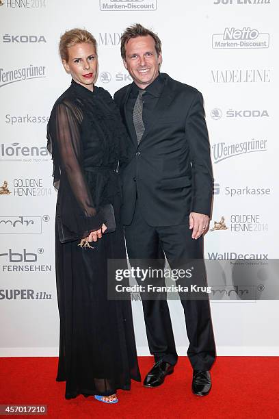 Simone Schramm and Alexander Weih attend Madeleine at Goldene Henne 2014 on October 10, 2014 in Leipzig, Germany.