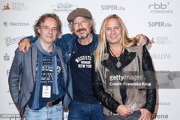 Wolfgang Niedecken with Band Silly attend Madeleine at Goldene Henne 2014 on October 10, 2014 in Leipzig, Germany.