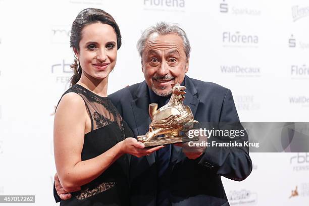 Stephanie Stumph and Wolfgang Stumph attend Madeleine at Goldene Henne 2014 on October 10, 2014 in Leipzig, Germany.