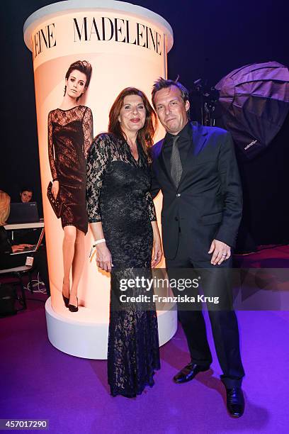 Claudia Wenzel and Alexander Weih attend Madeleine at Goldene Henne 2014 on October 10, 2014 in Leipzig, Germany.