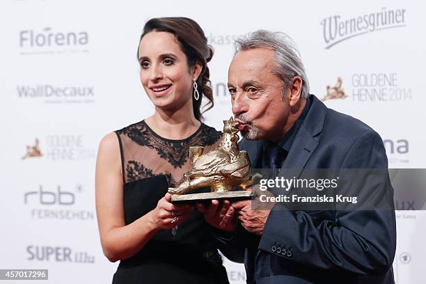 Stephanie Stumph and Wolfgang Stumph attend Madeleine at Goldene Henne 2014 on October 10, 2014 in Leipzig, Germany.