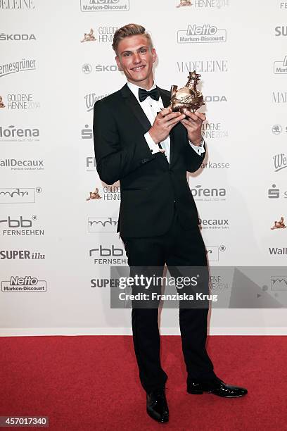 Marcel Kittel attends Madeleine at Goldene Henne 2014 on October 10, 2014 in Leipzig, Germany.