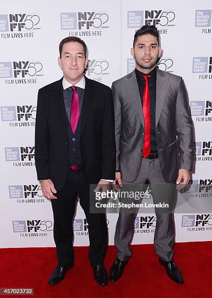 Author/journalist/attorney Glenn Greenwald and David Miranda attend The World Premiere of The Radius/Participant/HBO Documentrary Films "Citizen...