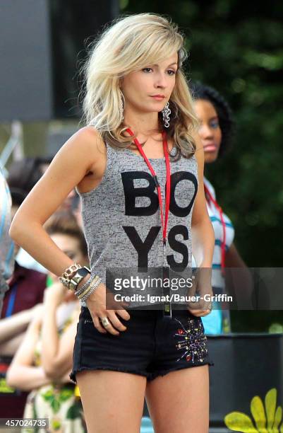 Lindsey Gort is seen filming "The Carrie Diaries" on July 31, 2013 in New York City.