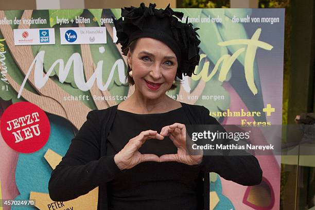 Christine Kaufmann attends the 'Mindart' magazine launch party at Kulturkaufhaus Dussmann on October 10, 2014 in Berlin, Germany.