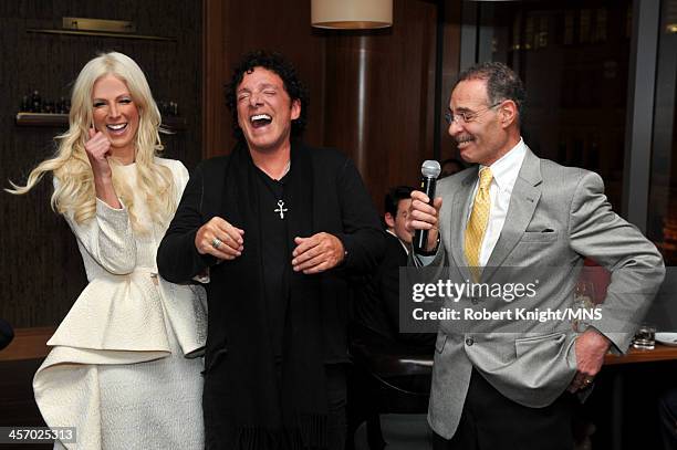 Michaele Schon, Neal Schon, and Mike Carabello attend the reherasal dinner for the wedding of Michaele Schon and Neal Schon at the Four Seasons Hotel...