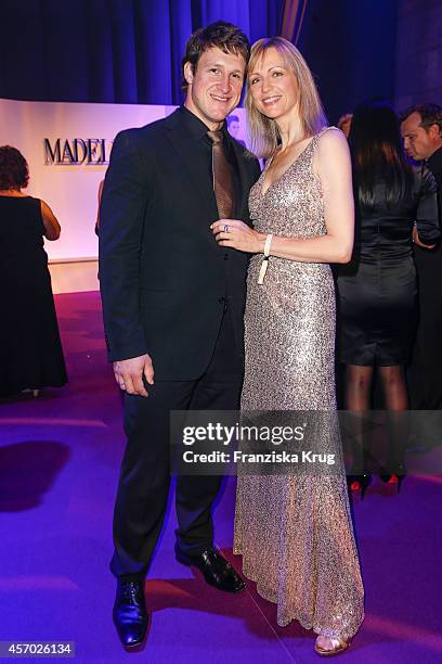 Matthias Steiner and Inge Steiner attend Madeleine at Goldene Henne 2014 on October 10, 2014 in Leipzig, Germany.