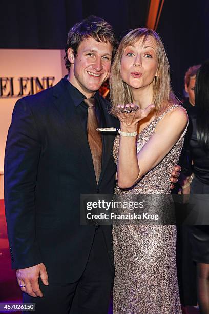 Matthias Steiner and Inge Steiner attend Madeleine at Goldene Henne 2014 on October 10, 2014 in Leipzig, Germany.