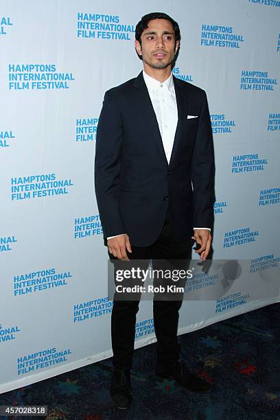 Actor Riz Ahmed attends the "Nightcrawler" premiere during the 2014 Hamptons International Film Festival on October 10, 2014 in East Hampton, New...