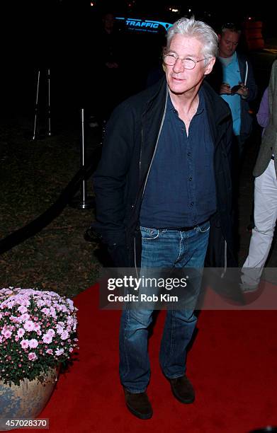 Richard Gere attends the "Time Out of Mind" premiere during the 2014 Hamptons International Film Festival on October 10, 2014 in East Hampton, New...