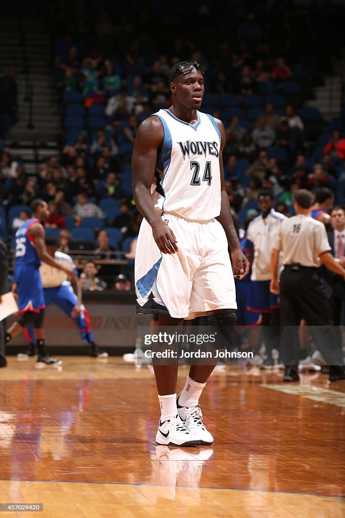 Philadelphia 76ers v Minnesota Timberwolves