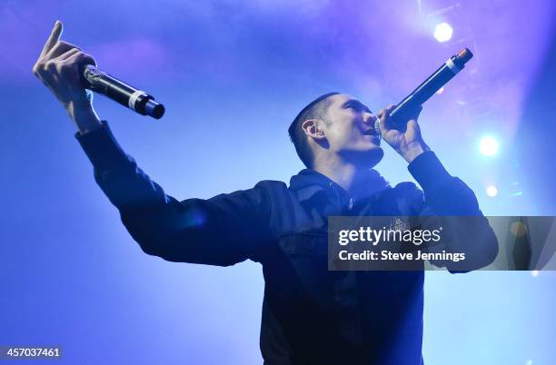 Far East Movement perform at the WILD 94.9 Wild Jam show at SAP Center on December 15, 2013 in San Jose, California.