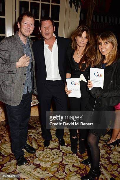 Nat Rothschild, Arpad Busson, Jemima Khan and guest attend the book launch party for "How Google Works" by Eric Schmidt and Jonathan Rosenberg,...