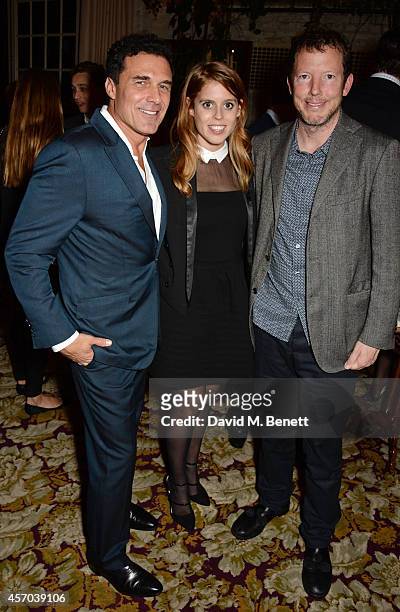 Andre Balazs, Princess Beatrice of York and Nat Rothschild attend the book launch party for "How Google Works" by Eric Schmidt and Jonathan...